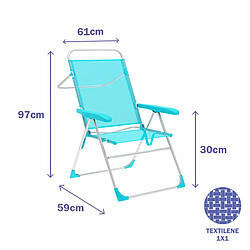 Chaise Pliante Marbueno Aigue marine 59 x 97 x 61 cm