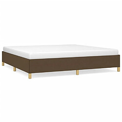 Maison Chic Lit adulte - Lit simple Cadre de lit,Structure du lit Contemporain Marron foncé 200x200 cm Tissu -MN81912