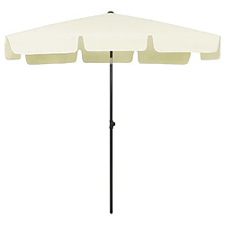 ComfortXL Parasol De Plage Jaune Sable 200x125 Cm