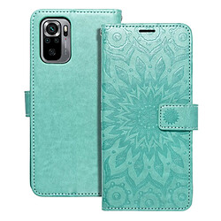 etui forcell mezzo book pour xiaomi redmi note 10 / 10s mandala vert