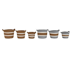 Set de basket DKD Home Decor Fibre (33 x 33 x 26 cm) (2 Unités)