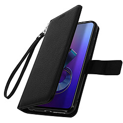 Avizar Housse Asus ZenFone 6 Étui Folio Porte carte Support Vidéo noir