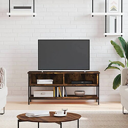 Maison Chic Meuble TV scandinave - Banc TV pour salon chêne fumé 100x35x45 cm bois d'ingénierie -MN71399