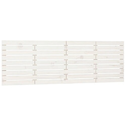 Maison Chic Tête de lit scandinave,Meuble de chambre murale Blanc 166x3x63 cm Bois massif de pin -MN55587