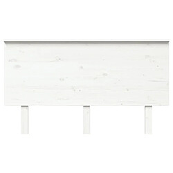 Avis Maison Chic Tête de lit scandinave,Meuble de chambre Blanc 144x6x82,5 cm Bois massif de pin -MN41259