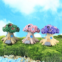 Avis Wewoo Micro paysage Pot De Fleur Décoration Charnue Dessin animé Construction Jouet Grand Tree House De Résine Violet