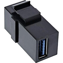 Avis InLine USB 3.1 Keystone Snap-In Einsatz - USB-A Buchse / Buchse - schwarz (76202L)