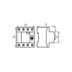 Kanlux Disjoncteur différentiel, 4P KRD6-4