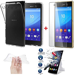 Ipomcase Coque avec Film de Protection d’écran Verre Trempé Vitre pour Sony Xperia M5