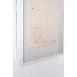 Acheter Pegane Tableau vitrine, sculpté en bois beige avec cadre blanc - Longueur 80 x Profondeur 5 x Hauteur 60 cm