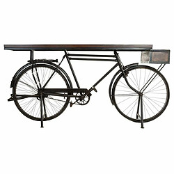 Acheter Meuble d'Entrée Alexandra House Living Bike Marron Noir Fer Bois de manguier 50 x 90 x 198 cm