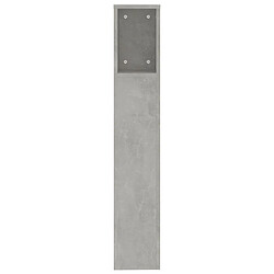 Avis vidaXL Armoire de tête de lit Gris béton 200x18,5x104,5 cm