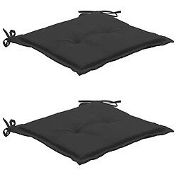 Decoshop26 lot de 2 coussins de chaise de jardin 100% polyester anthracite 50x50x3 cm DEC021730