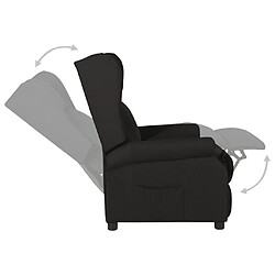 Acheter vidaXL Fauteuil inclinable Noir Tissu