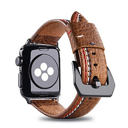 Acheter Wewoo Bracelet cuir PU pour Apple Watch Series 3/2/1 42mm - Marron