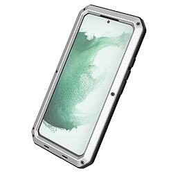 Coque en silicone + métal antichoc argent pour votre Samsung Galaxy S22 Plus 5G