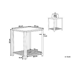 Avis Beliani Table d'appoint ASTON Bois foncé