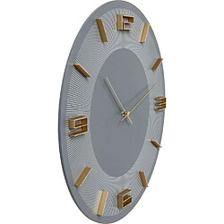 Karedesign Horloge murale Leonardo grise et dorée Kare Design pas cher