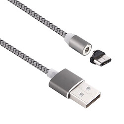 Acheter Wewoo Câble gris pour Samsung Galaxy S8 et S8 + / LG G6 / Huawei P10 P10 Plus / Oneplus 5 / Xiaomi Mi6 & Max 2 / autres Smartphones 360 Degrés Rotation 1m Weave Style USB-C / Type-C à USB 2.0 Forte Magnétique Chargeur avec Indicateur LED,