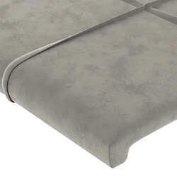 Acheter vidaXL Tête de lit avec oreilles Gris clair 147x23x118/128 cm Velours