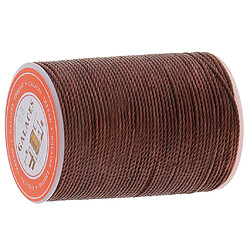 Fil de cire polyester rond de 0.8mm couture couture bricolage brun foncé