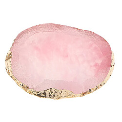 Résine Imitation Agate Nail Art Palette Drink Coaster Cup Mat Décor Jaune