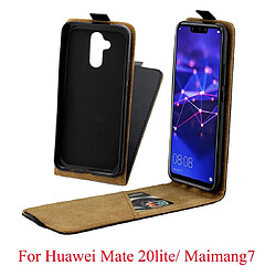 Wewoo Coque Souple Etui en cuir de type TPU à rabat vertical Business Style avec fente pour carte Huawei Mate 20 Lite / Maimang 7 Noir pas cher