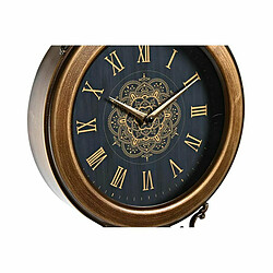 Acheter Horloge Murale DKD Home Decor 27 x 7,5 x 57,5 cm Verre Noir Doré Fer Pendule (2 Unités)