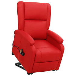 vidaXL Fauteuil de massage Rouge Similicuir