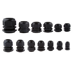 10pcs plastique noir IP68 étanche PG7 étoupe Range Connector 3-6.5mm