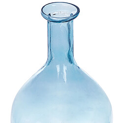 Beliani Vase décoratif PAKORA fait à la main Verre 28 cm Bleu clair pas cher