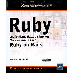 Ruby : les fondamentaux du langage : mise en oeuvre avec Ruby on Rails - Occasion