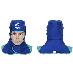 Acheter Casque Ignifuge Safey Welder Neck Protect Hood Hood Welder Head Cover Blue