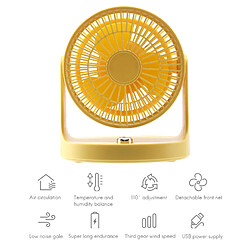 Acheter JJBRDZ Fan 620002 Ventilateur de Bureau de Bureau, USB Secouant la Tête Mini Ventilateur Électrique Silencieux Portatif de Grand Vent pour le Bureau