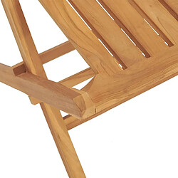 Acheter Maison Chic Lot de 4 Chaises de jardin,Fauteuil d'extérieur pliantes 47x47x89 cm bois massif teck -MN67499