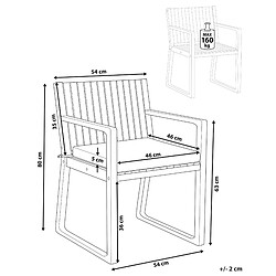 Avis Beliani Chaise de jardin SASSARI Bois Bleu marine