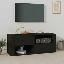 Maison Chic Meuble TV scandinave - Banc TV pour salon Noir 100x35x40 cm Bois d'ingénierie -MN23663