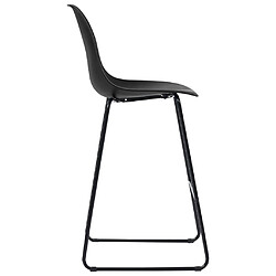 Avis vidaXL Chaises de bar lot de 6 noir plastique