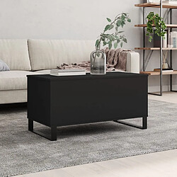 vidaXL Table basse Noir 90x44,5x45 cm Bois d'ingénierie