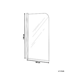 Avis Beliani Paroi de bain douche LAPAN 140 x 80 cm Noir