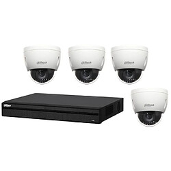 Dahua Kit Vidéosurveillance Enregistreur DVR 2 ports HDMI 4 Mini Caméras Dôme Analogiques HDCVI