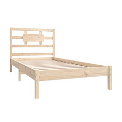 Avis vidaXL Cadre de lit sans matelas 100x200 cm bois massif