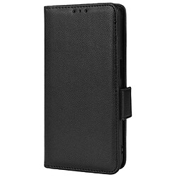 Etui en PU texture litchi avec support, noir pour votre Oppo A93 5G/A74 5G/A54 5G