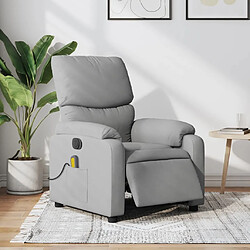 Maison Chic Fauteuil Relax pour salon, Fauteuil de massage inclinable électrique gris clair tissu -GKD53351