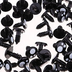 Œillets de sécurité en plastique noir pour marionnettes d'animaux en peluche artisanat 16mm (100pcs) pas cher