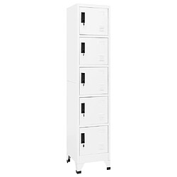 vidaXL Armoire à casiers Blanc 38x40x180 cm Acier