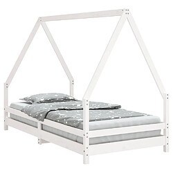 Maison Chic Lit simple Cadre de lit pour enfants,Lit d'Enfant Moderne blanc 90x190 cm bois de pin massif -MN36488 