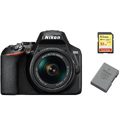 NIKON D3500 KIT AF-P 18-55mm F3.5-5.6G VR + 32GB SD card + NIKON EN-EL14A Battery