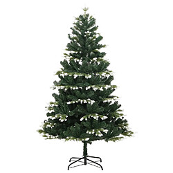 vidaXL Sapin de Noël artificiel à charnières avec neige floquée 240 cm