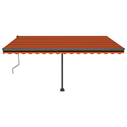 Avis Maison Chic Auvent automatique de porte sur pied,Store banne,Marquise Brise-soleil 400x350 cm Orange/marron -GKD99885